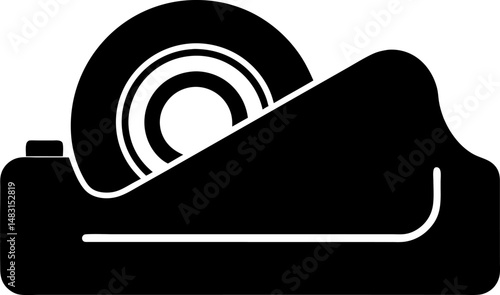 Tape Dispenser Silhouette Vector Illustration 