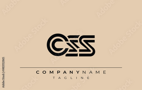 CSS Creative Unique Modern Letter Logo Design. Stylized logo featuring a unique letter design, presenting abstract minimalist aesthetics and modern appeal.