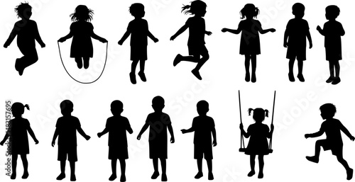 Vector silhouette of child.