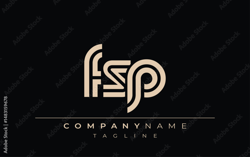 FSP Creative Unique Modern Letter Logo Design. Stylized logo featuring a unique letter design, presenting abstract minimalist aesthetics and modern appeal. FSP Creative Unique Modern Letter Logo Design. Stylized logo featuring a unique letter design, presenting abstract minimalist aesthetics and modern appeal.