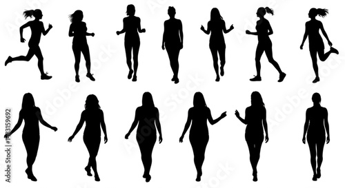 Vector silhouette of a woman.