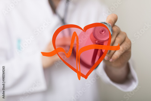 Image of a doctor drawing a...