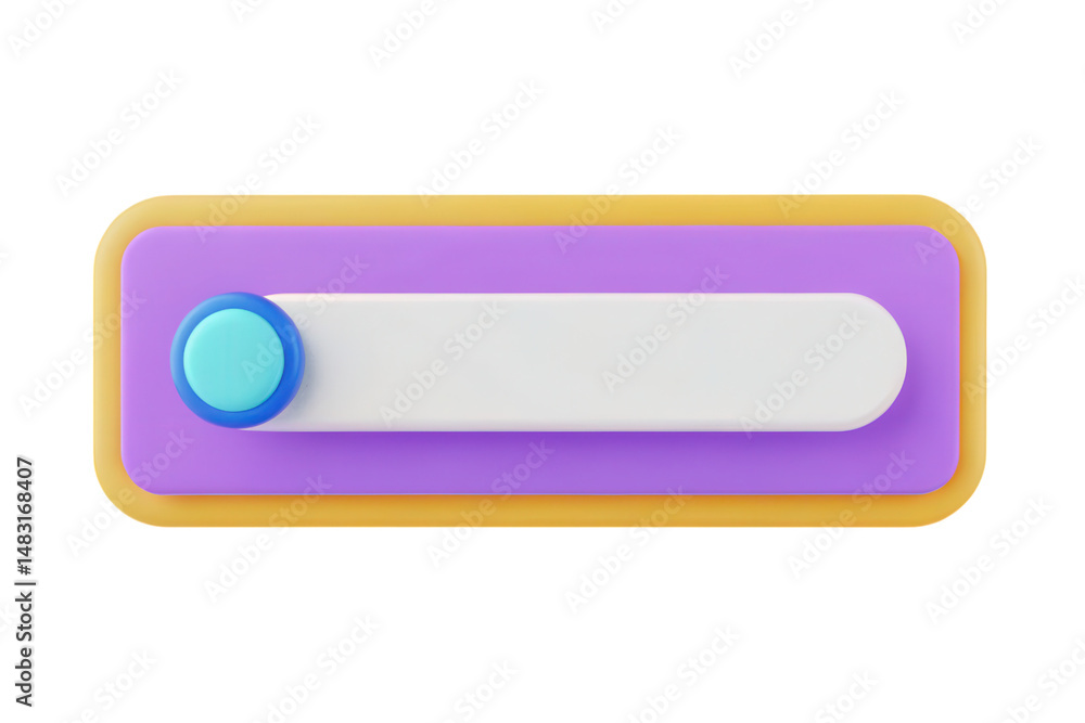 Colorful toggle switch with a blue circular knob and rounded rectangular base. Colorful toggle switch with a blue circular knob and rounded rectangular base.