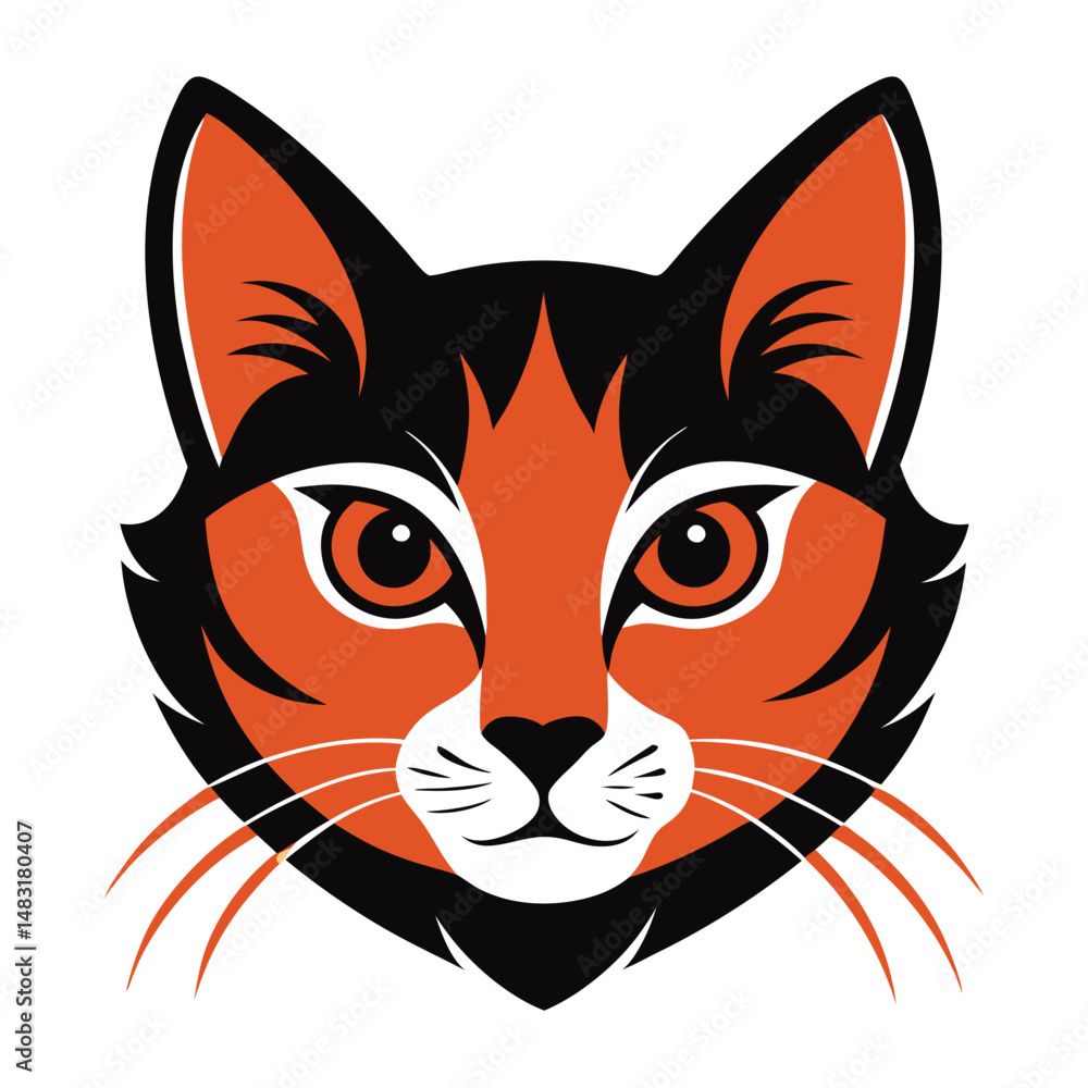 Obraz premium Unique Cat Head Logo Layouts