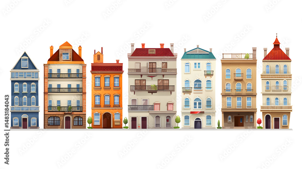 Obraz premium Professional Building Cartoon Vector Illustration Isolated in White Background