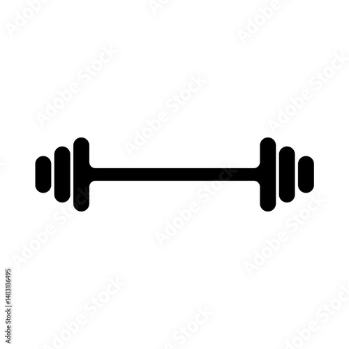 Dumbbell icon. Gym and fitness equipment. Vector illustration 