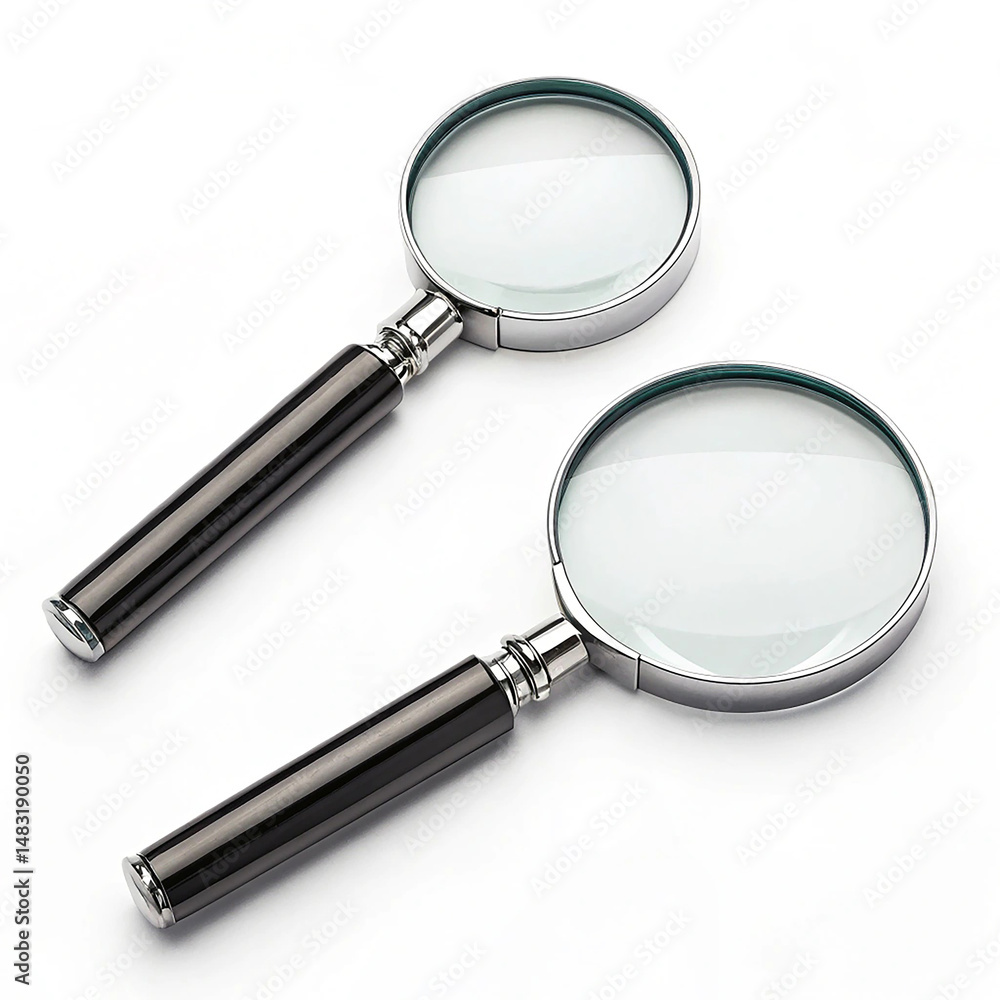 Adjustable magnifying glasses pair isolated on white Adjustable magnifying glasses pair isolated on white
