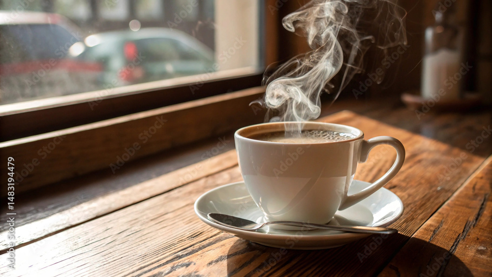 Fototapeta premium Realistic Coffee Cup Mockup – PSD, High-Resolution, Branding & Packaging Design