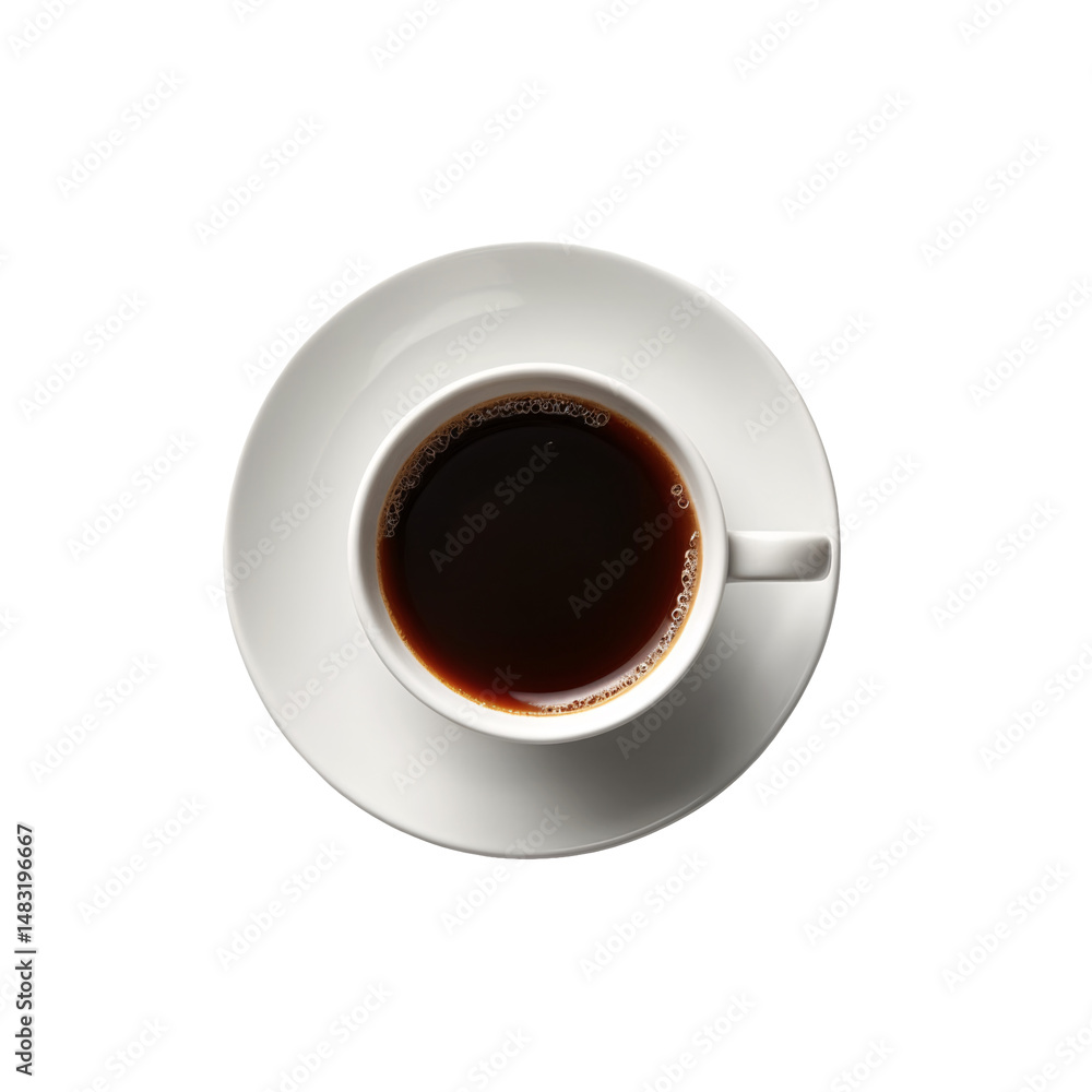 A cup of coffee on a saucer A cup of coffee on a saucer