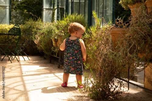 Adorable toddler girl in a ...