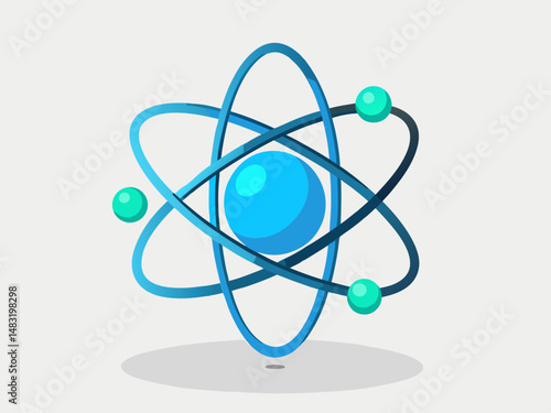 Abstract Atom Model Science Technology Illustration