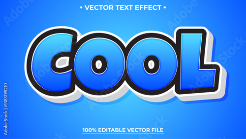 Cool 3d editable text effect, Blue Editable text effect