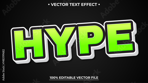 Hype 3d editable text effect, Green Editable text effect