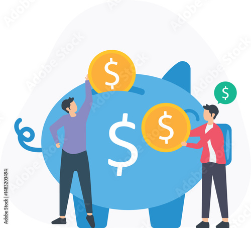 Piggy saving refers to the simple and traditional practice of setting aside small amounts of money regularly, often in a piggy bank or a dedicated savings container. It encourages saving habits from a