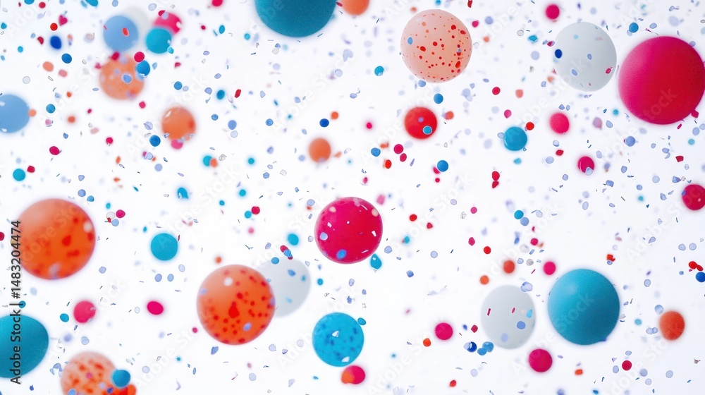 Colorful balloons floating in white space Colorful balloons floating in white space