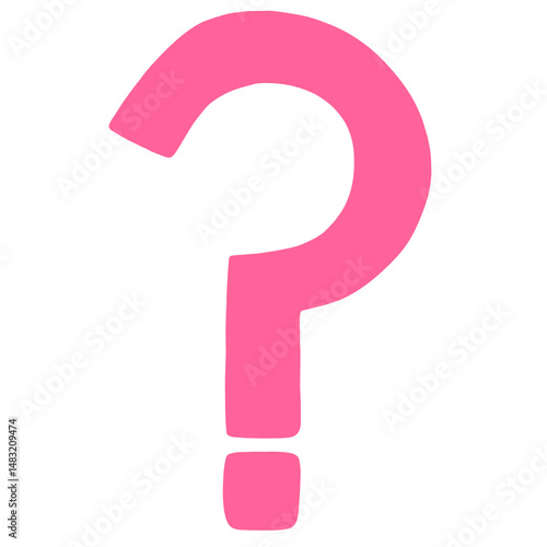 pink silhouette question mark