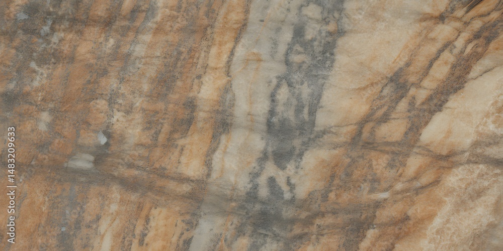 Naklejka premium Close up Marble Texture, Beige, Brown, and Gray Abstract Veins Pattern Background