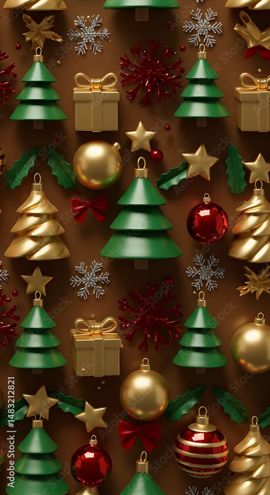 Naklejka premium Holiday Ornament Symphony