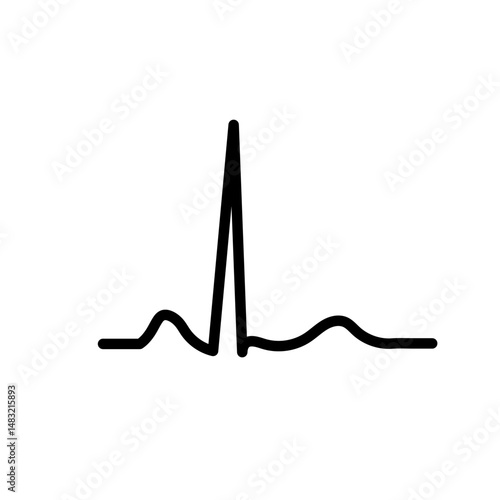 正常心電図の波形　イラスト