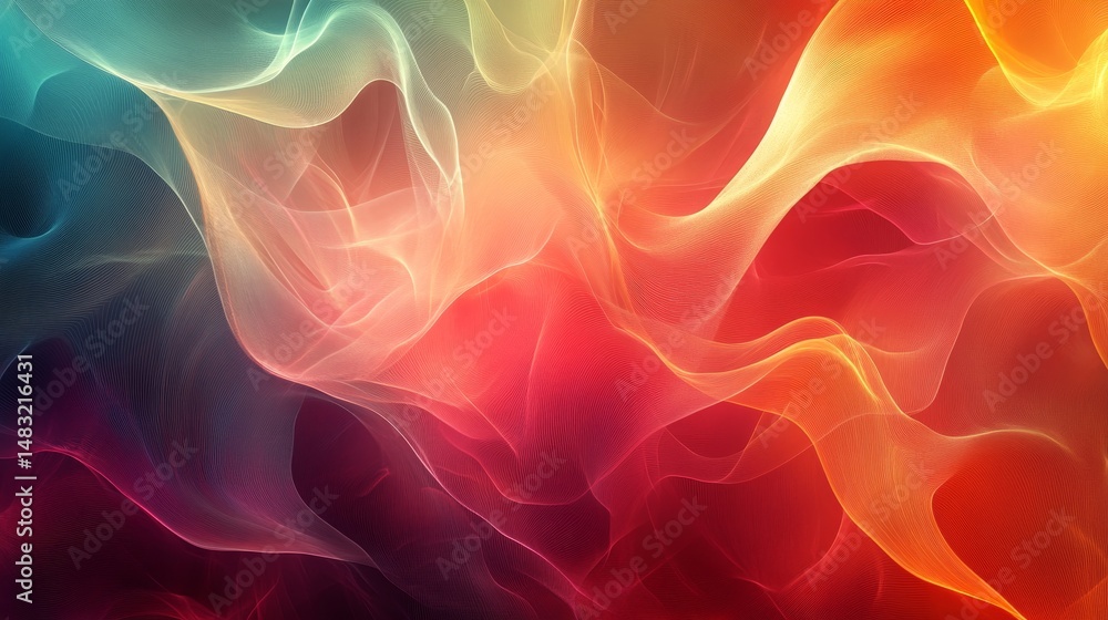 Fototapeta premium Abstract design with flowing, vibrant hues.