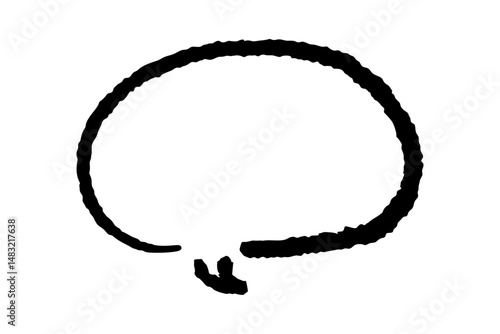 シンプルなペンの手書き吹き出し ベクター