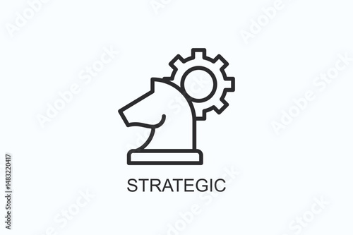 Strategic Icon Or Logo Isolated Vector Illustration