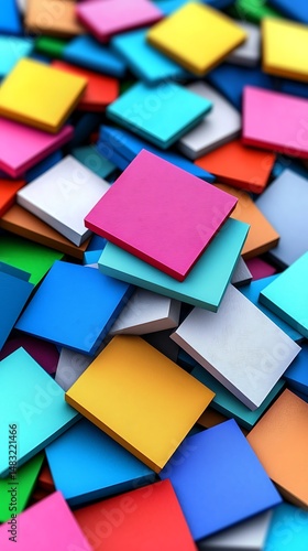 Colorful square shapes