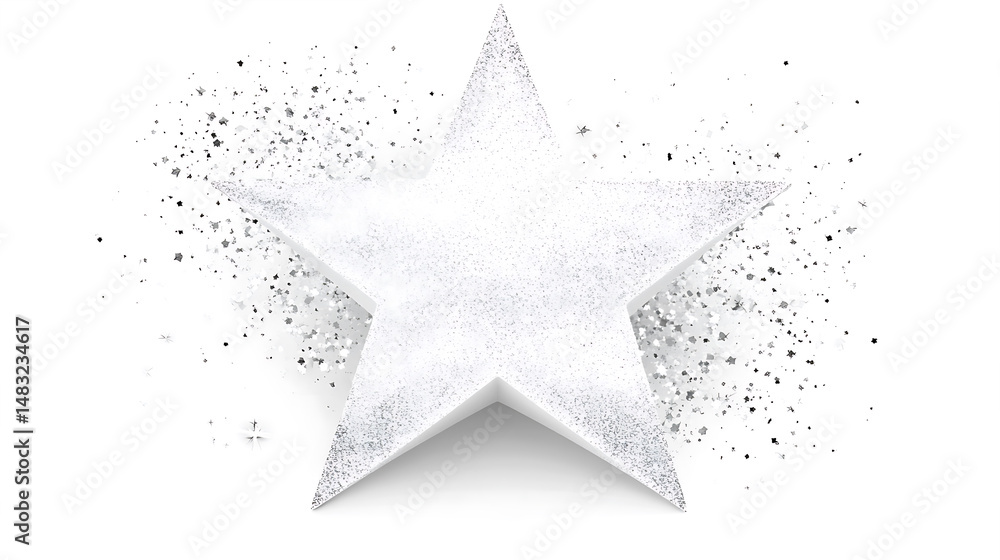 Obraz premium White Sparkly Star Sticker