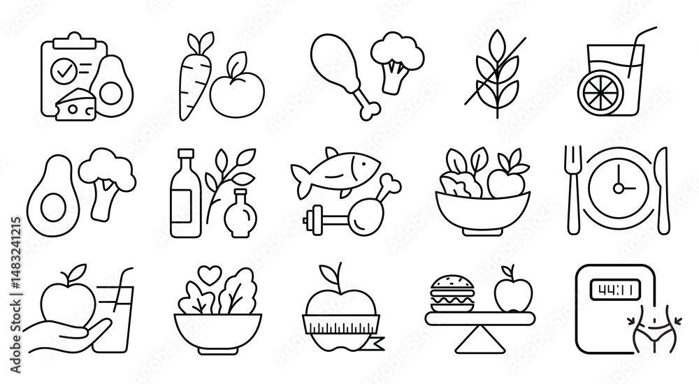 Fototapeta premium Food Diet Icon