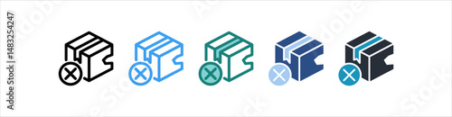 Destroy Icon In Different Style Vector