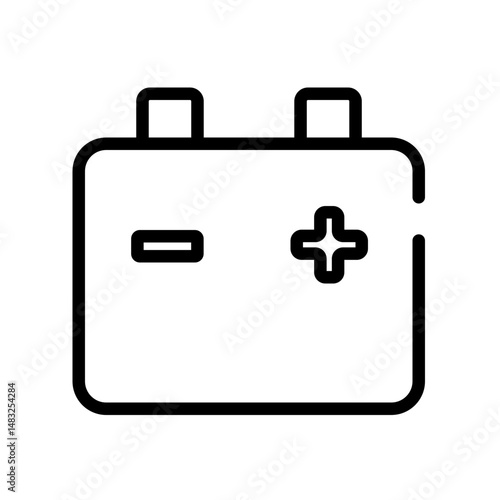 inverter battery vector icon