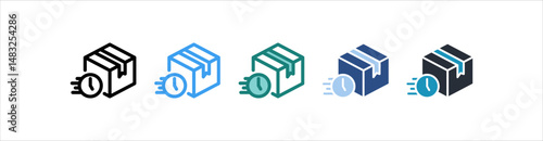 Fast Delivery Icon In Different Style Vector