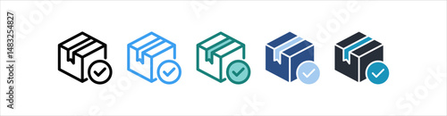 Approved Icon In Different Style Vector