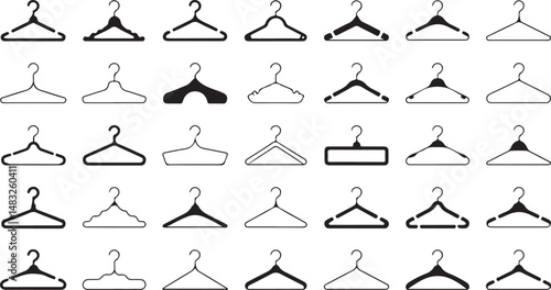 Premium Selection of Clothes Hanger Silhouettes Tailored for Fashion Industry Presentations