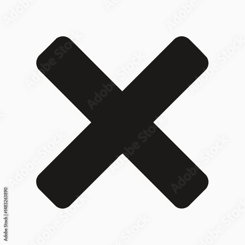 Black 'X' mark on a pale backdrop, conveying a sense of error or rejection
