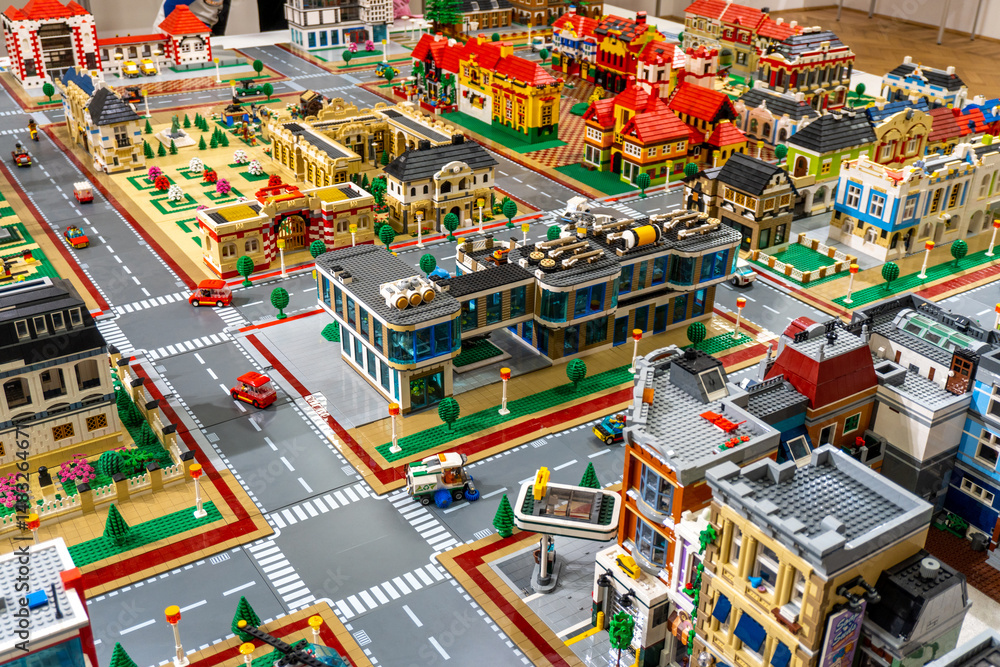 Fototapeta premium Arad Arad Romania 05 22 2025 Big Lego city expo