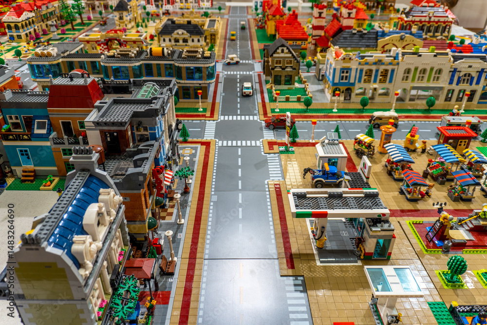 Fototapeta premium Arad Arad Romania 05 22 2025 Big Lego city expo