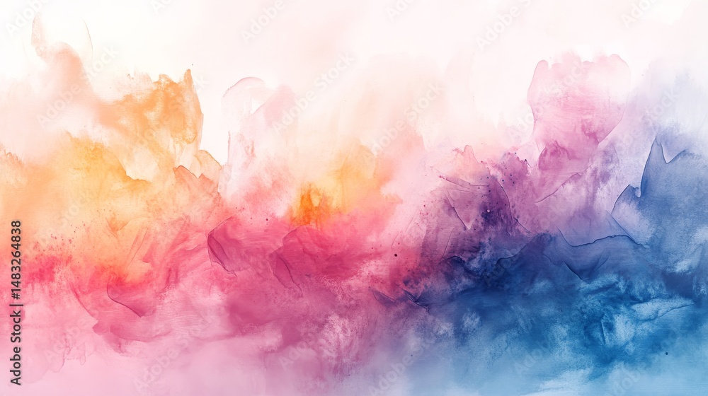 Fototapeta premium Colorful abstract watercolor painting.