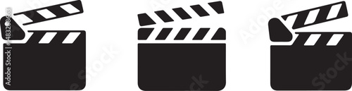 clapper board filled icon