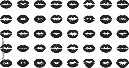Artistic Representation of Female Lips Ideal for Makeup and Fashion Industry Visuals