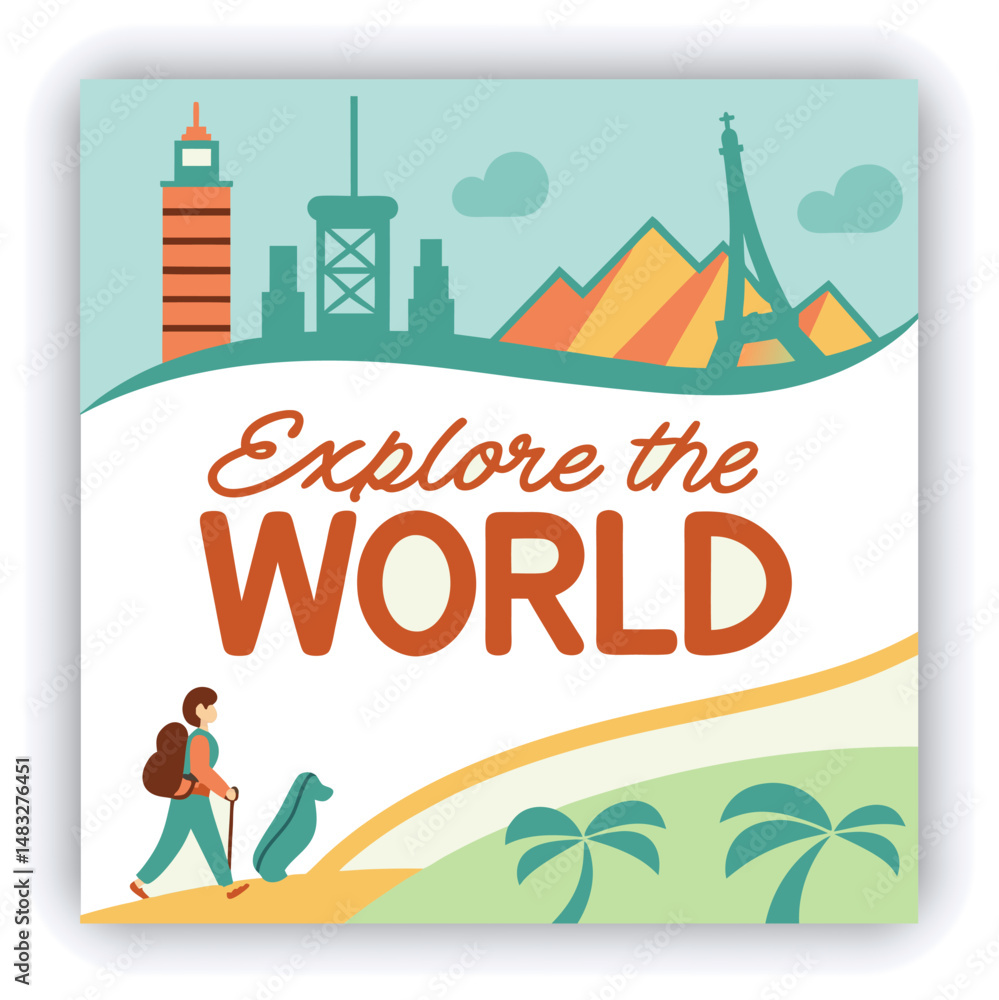 Fototapeta premium Set of Editable square business web banner design template. Suitable for social media post, instagram story and web ads. Vector illustration with Space to add pictures.