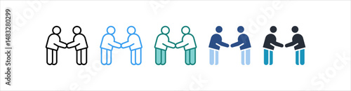 Good Manners Icon In Different Style Vector