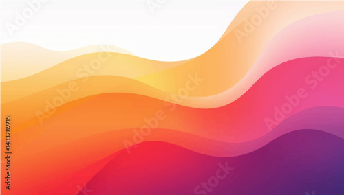 Abstract Colorful Wavy Background with Soft Silk Texture