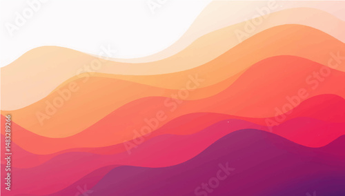 Abstract Colorful Wavy Background with Soft Silk Texture