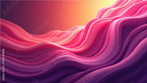 Abstract Colorful Wavy Background with Soft Silk Texture