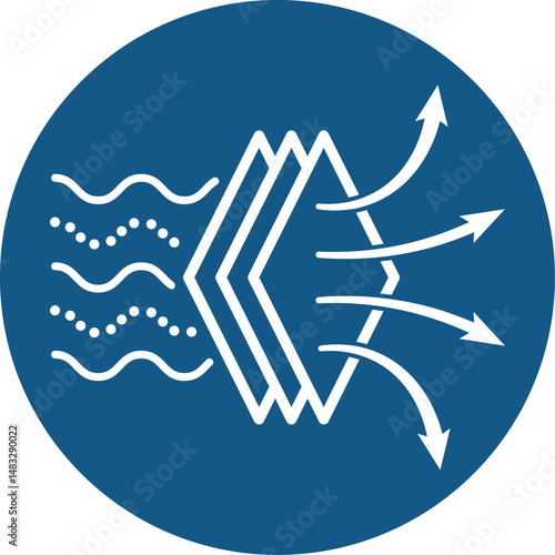 Air Filter and Dust Cleaner Icon. Vector Illustration of Air Purifier Symbol