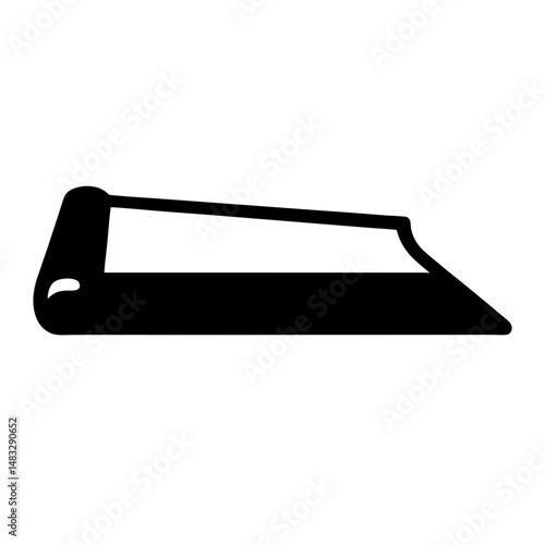 Silhouette image depicting a smoothing plane tool for woodworking projects or construction