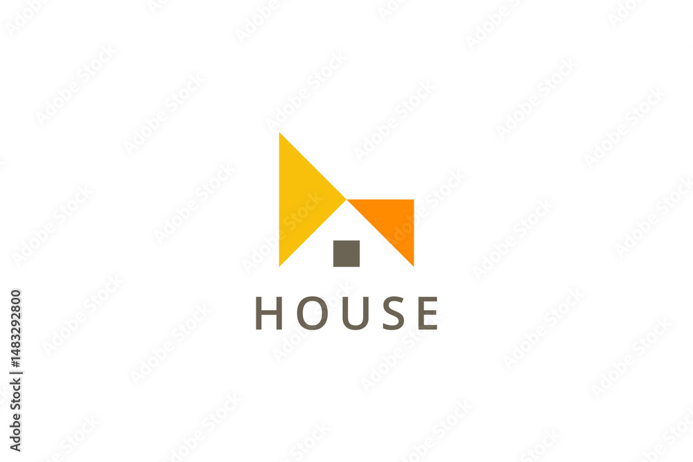 House Logo Image. Geometric House Symbol Isolated On White Background. Flat Vector Logo Design Template Element Usable For Real Estate, Construction, Architecture And Building Logos. House Logo Image. Geometric House Symbol Isolated On White Background. Flat Vector Logo Design Template Element Usable For Real Estate, Construction, Architecture And Building Logos.
