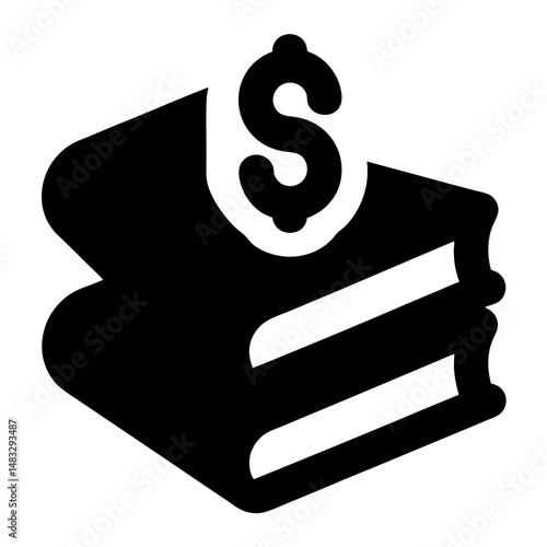 Cost of Education concept, two books with a dollar sign on top