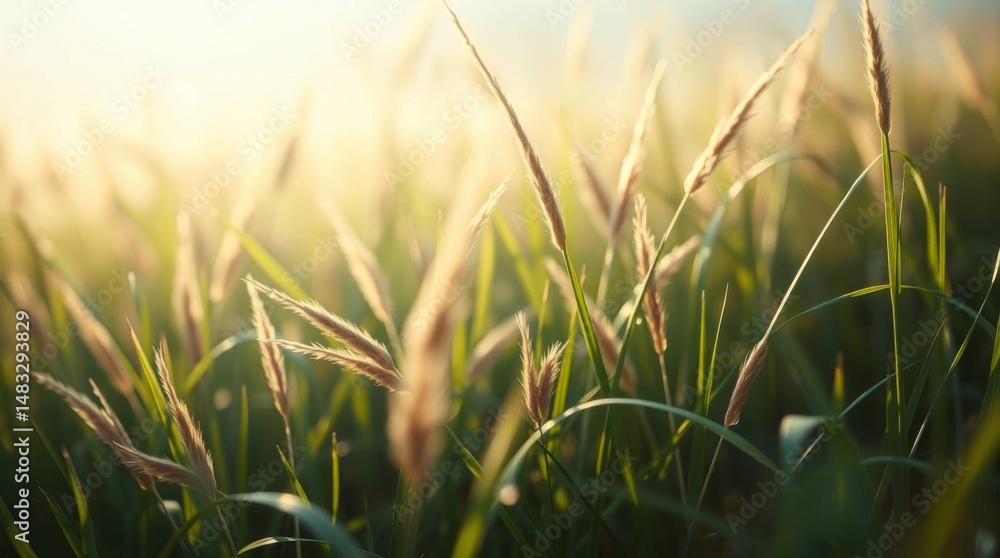 Golden Hour Meadow Grass Sunlight Landscape Golden Hour Meadow Grass Sunlight Landscape